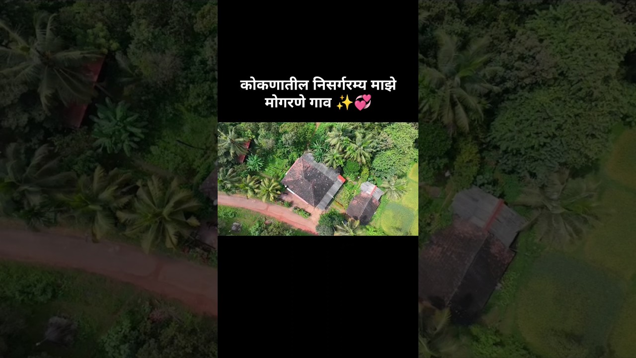 कोकणातील माझे निसर्गरम्य माझे मोगरणे गाव✨💞#कोकण #माझेkokan #माझे_गाव #मोगरणे #nature #droneshooting