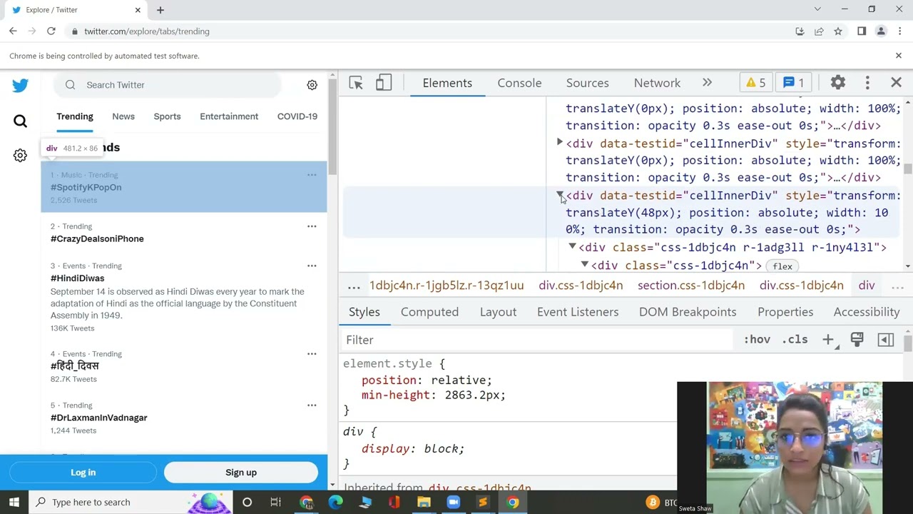 Extracting Trending Twitter Hashtags|  Automate with Python Project