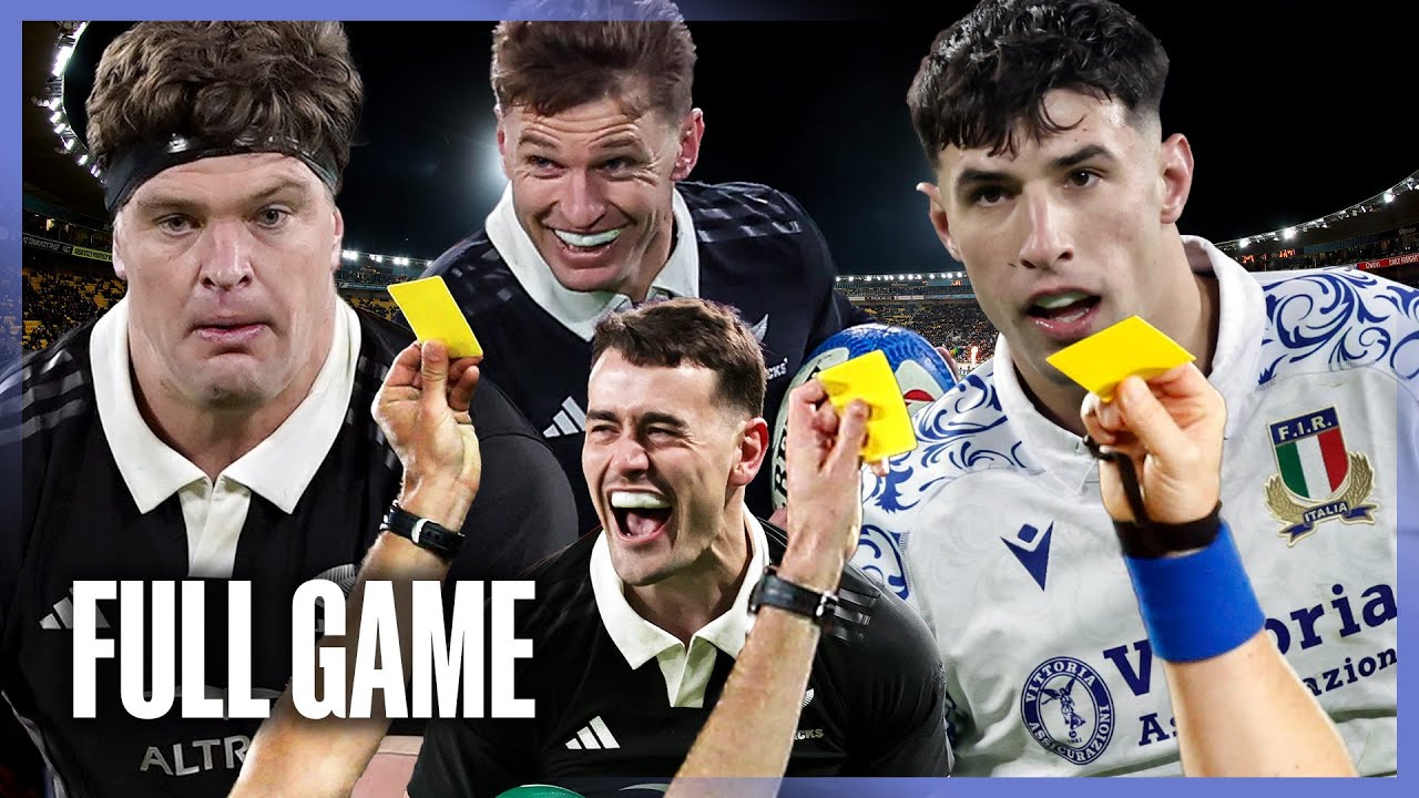 All Blacks v Italy 2024 Turin | FULL GAME | Will Jordan 38th test try! + sin bin galore! 😮
