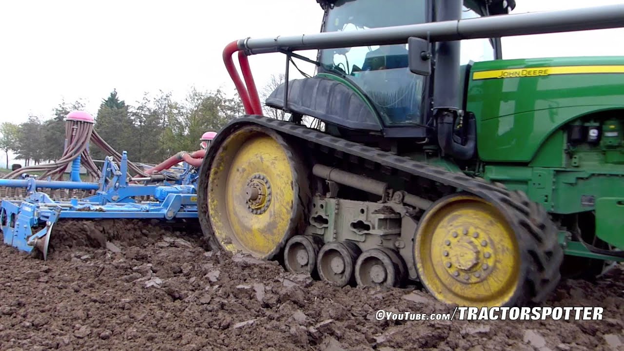 John Deere 8345RT / 7280R / 8330R / Fendt 936 vario - Ploughing & drilling wheat - Van der Eijk