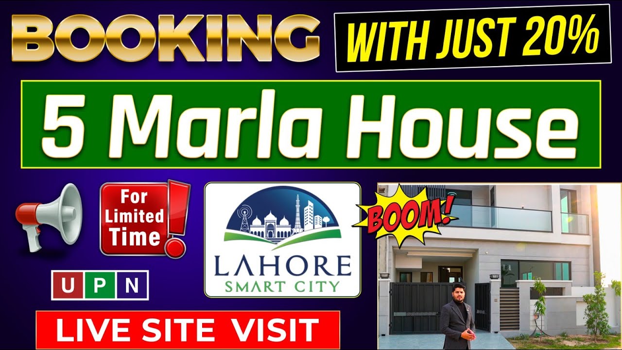 Lahore Smart City | Best Deal | Live Site Visit | 5 Marla House For Sale On Easy Installments | UPN