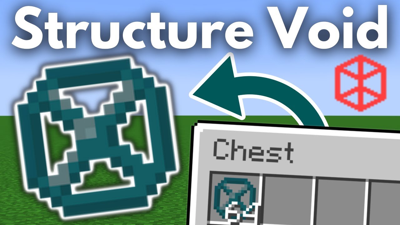 How To Get and Use Structure Void In Minecraft! (Java And Bedrock)