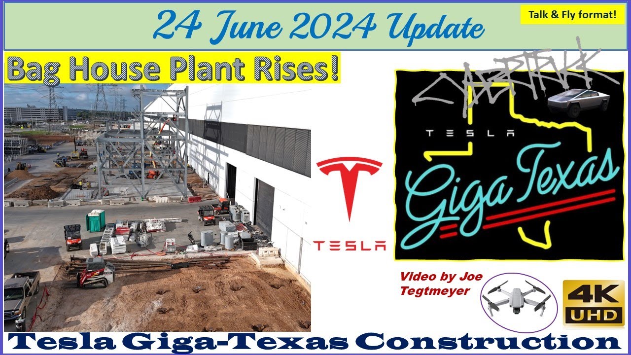 Tunnel Thrust Ring & Ramp Removed, Casting Bag House Rises! 24 June 2024 Giga Texas Update (07:00AM)