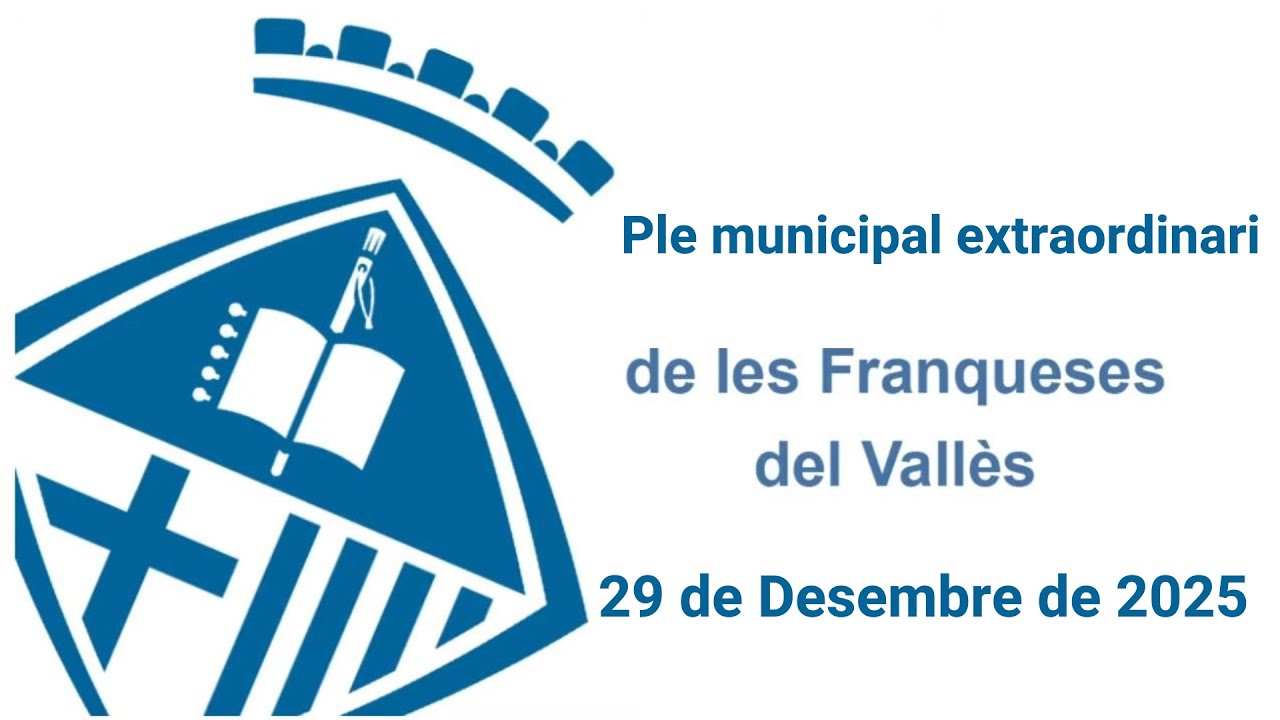Ple municipal extraordinari del 29 de desembre de 2025