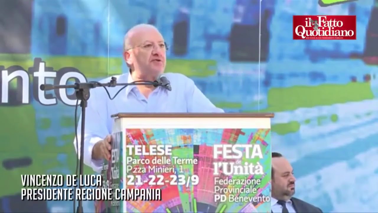 Un geniale De Luca  psicanalizza il PD