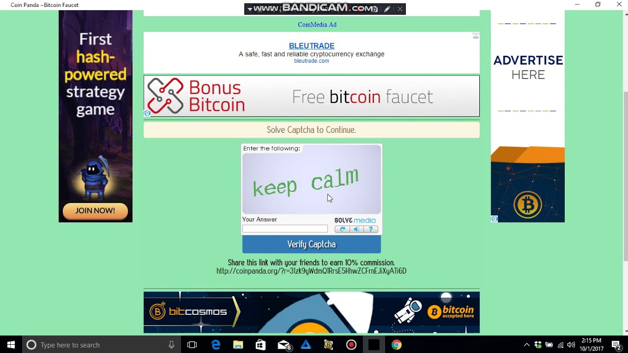 Free Bitcoin Faucet Claim UpTo 300 Satoshi Every 5 Minutes