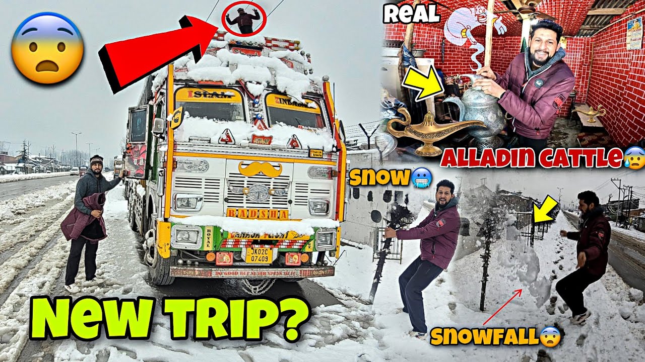 Buri tra fas gya kashmir aa kar🥺 || Kashmir in winter❤️ || fresh snow || Truck Life