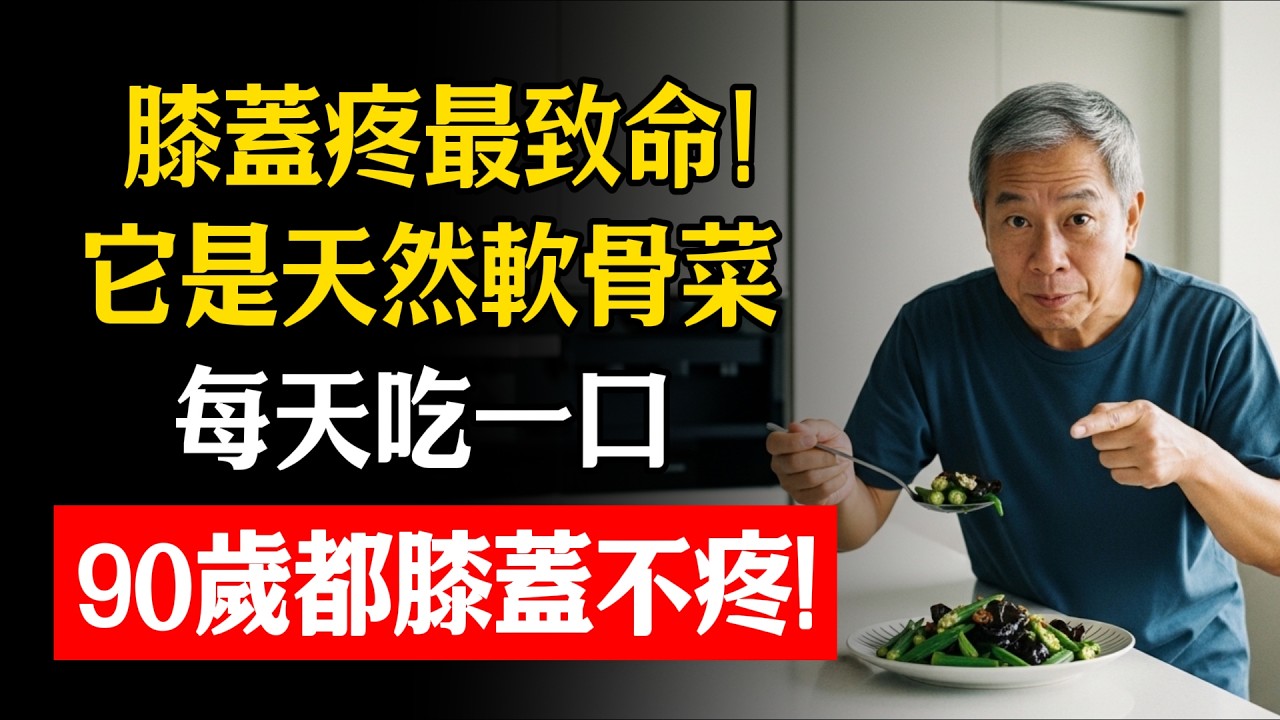 「膝蓋疼別只會喝大骨湯！」任醫師提醒：這2樣菜才是“天然軟骨素”！每天吃一口，潤滑關節、修復磨損，90歲膝蓋不報廢、下樓不疼！