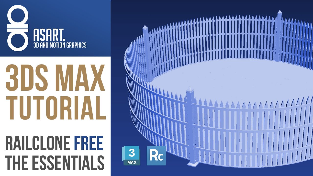 3Ds Max and Rail Clone Lite (FREE) Tutorial | 