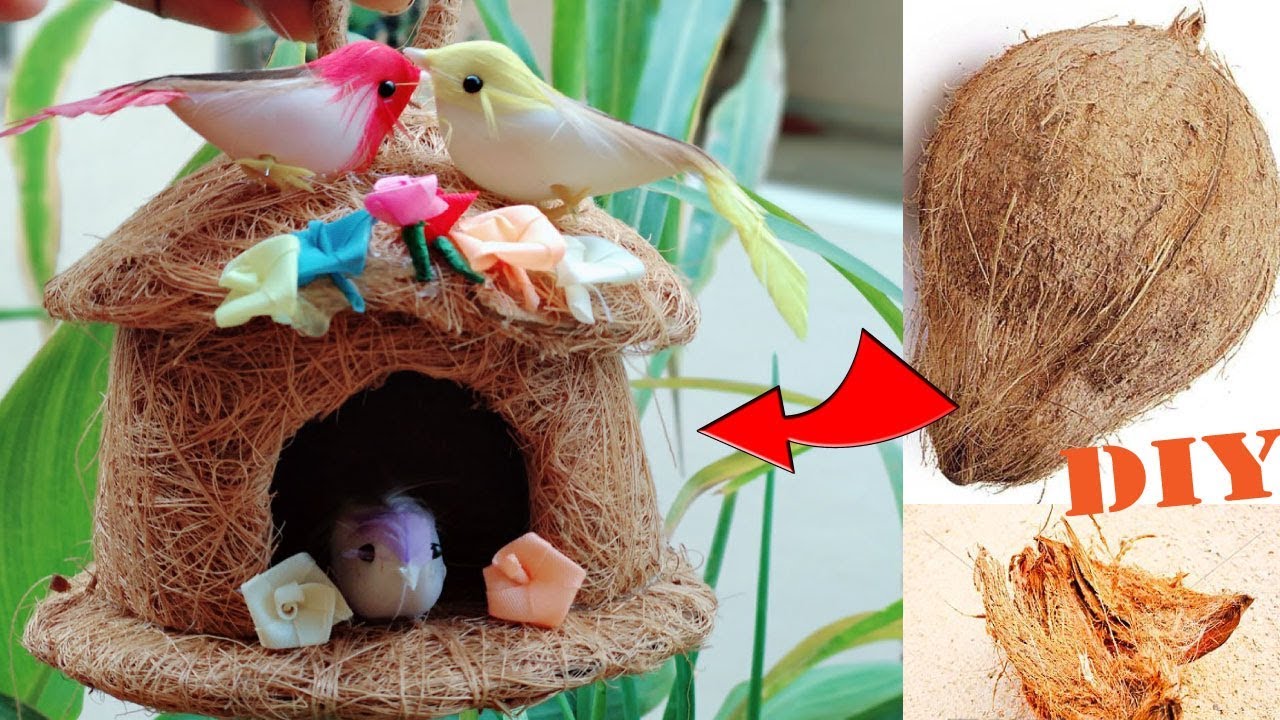 चिडिय़ा का घोसला | Bird Nest Wall Hanging | Bird Nest Making | DIY Best out of waste | Coconut Fiber