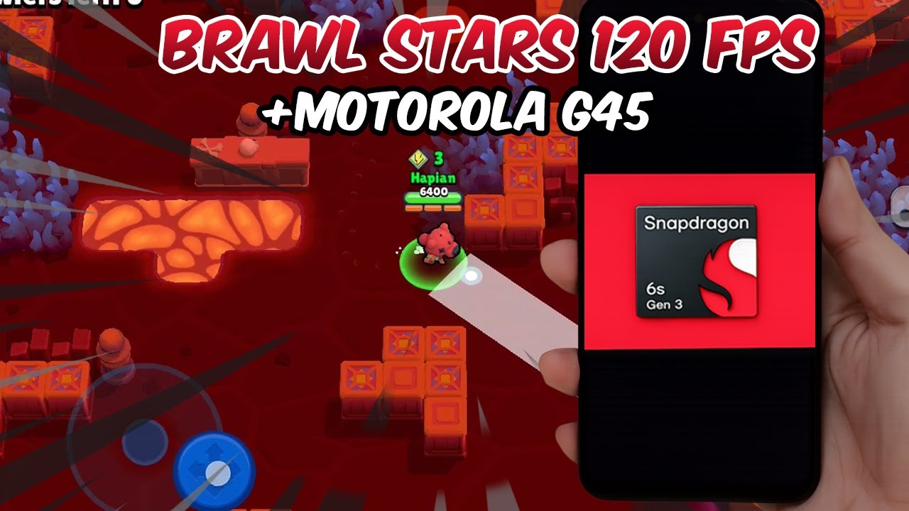 Brawl Stars 120 FPS Snapdragon 6s Gen 3 - Motorola G45 Gaming Test