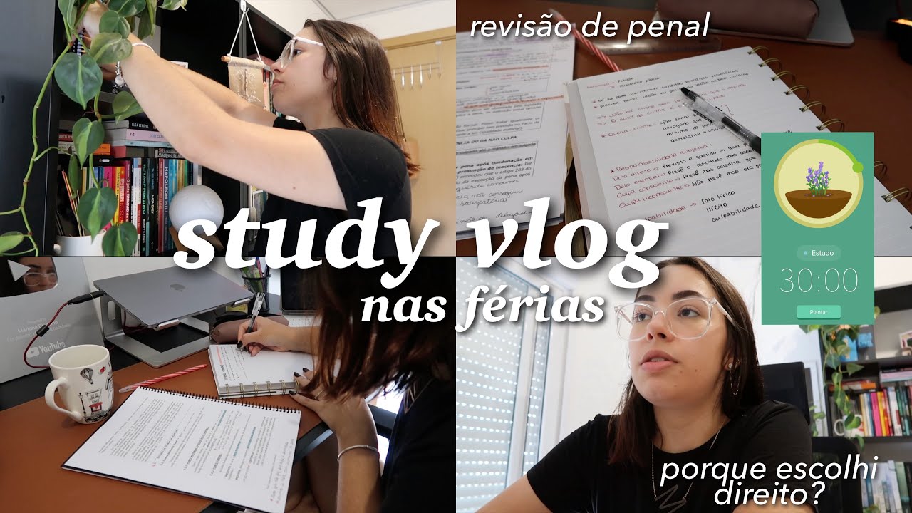 STUDY VLOG nas FÉRIAS | revisando conteúdo de penal para a volta às aulas + como eu escolhi o curso