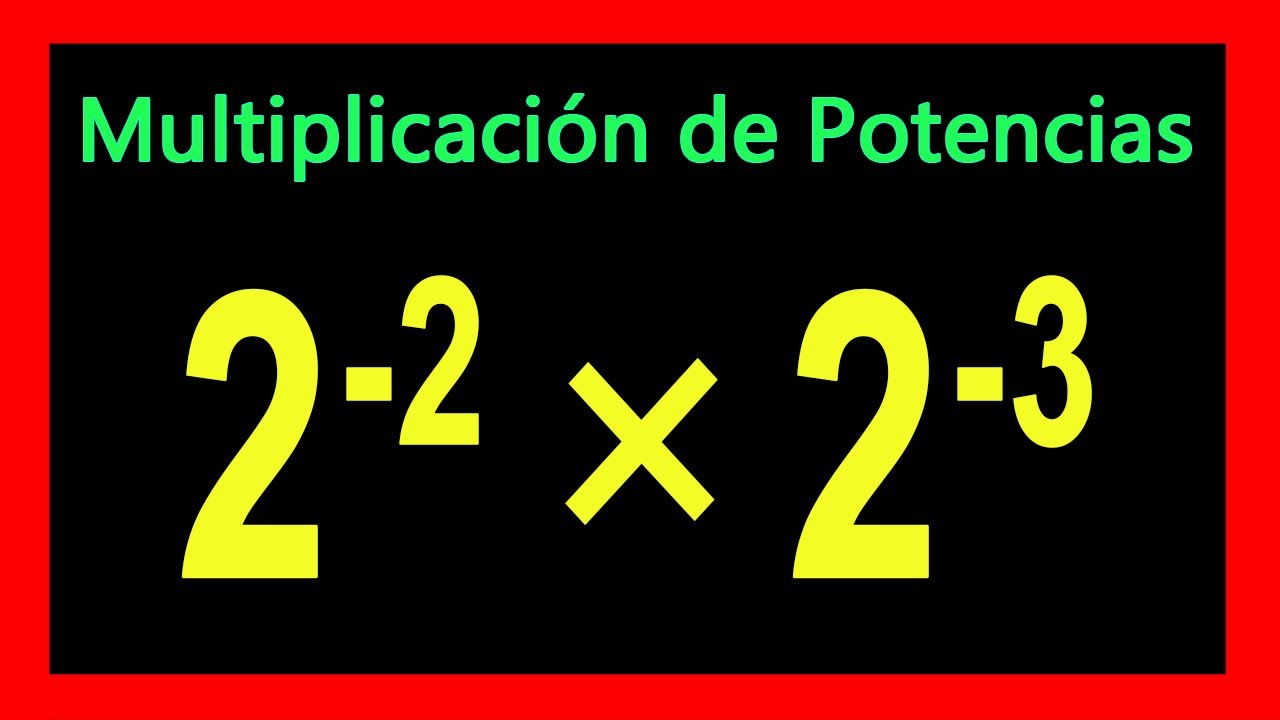 ✅👉 Multiplicación de Potencias con la Misma Base y Exponente Negativo