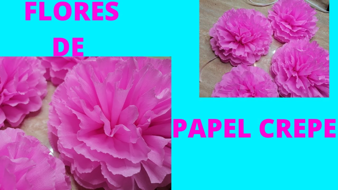 FLORES DE PAPEL CREPE (geraneos)