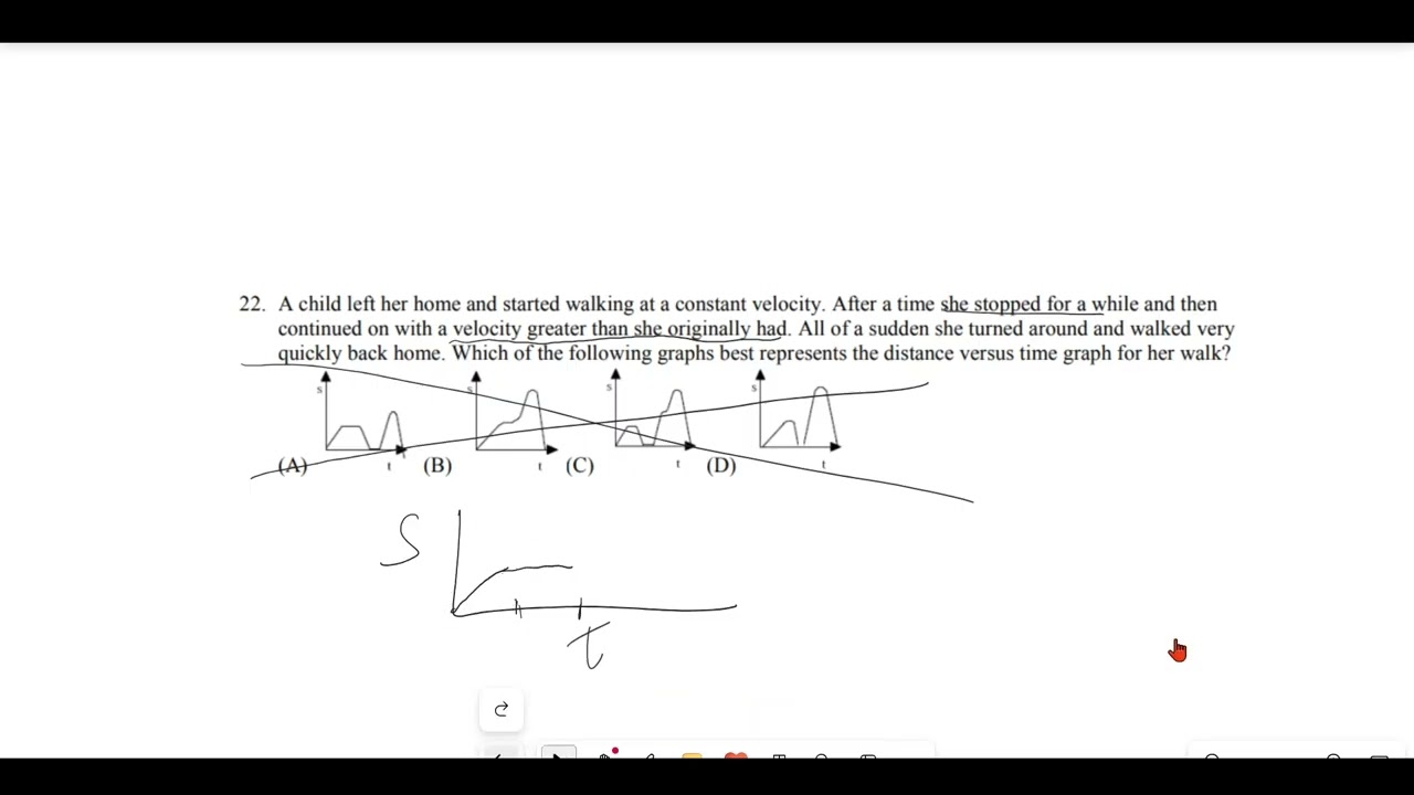 AP Physics 1 Unit 1: Kinematics Practice Problem Walkthrough #17
