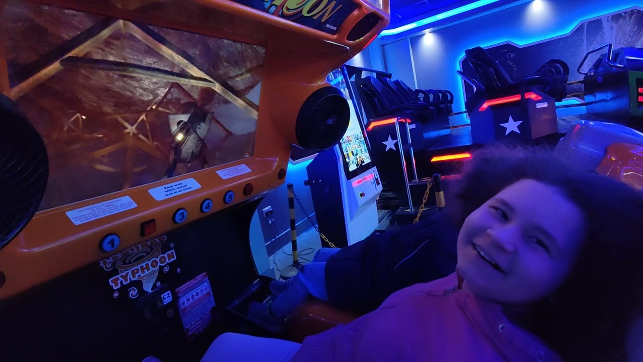 typhoon arcade fun times quintessential coin-operated media-based simulator ride.