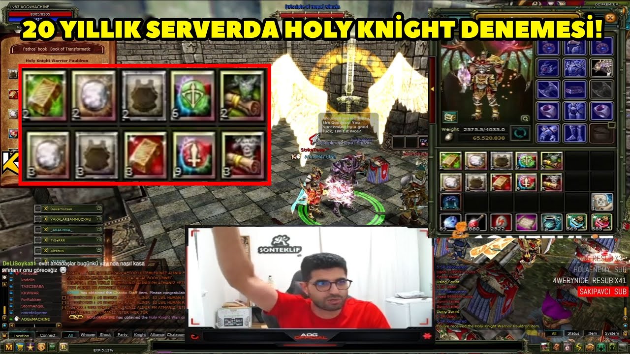 AOGofficial - (Oreads) Serverinde 6.5 GB'ye 5 Adet Holy Knight Armor Basıyor  ! Knight Online