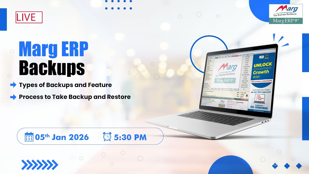 Marg ERP Backups | Types of Backups & Restore Process Explained