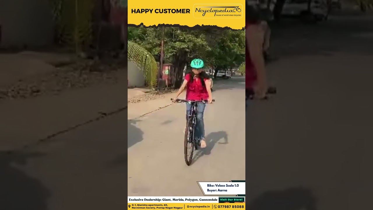 Welcome to the NcyclopediaFamily, Aarna!🚴&zwj;♂️ #bicyclestore #nagpur #nagpurbicyclestore #hybridbike