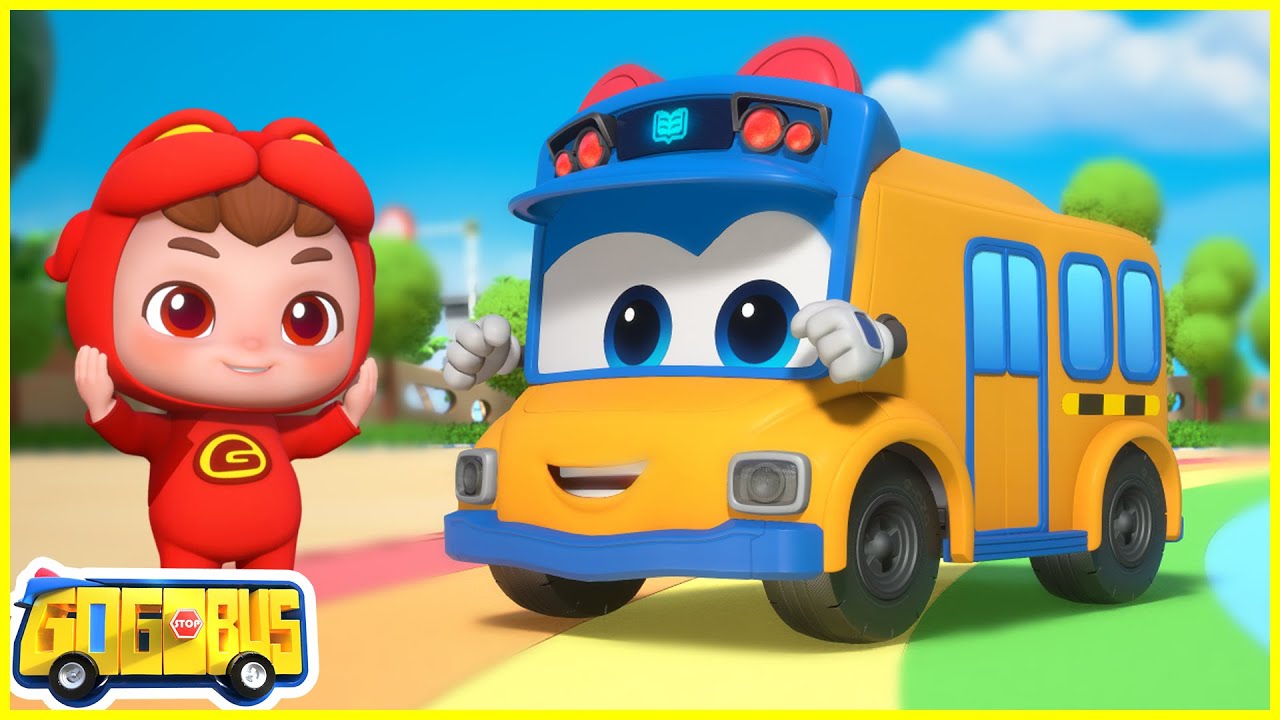 Wheels On The Bus With GoGoBus 🚌 Nursery Rhymes and Kids Songs