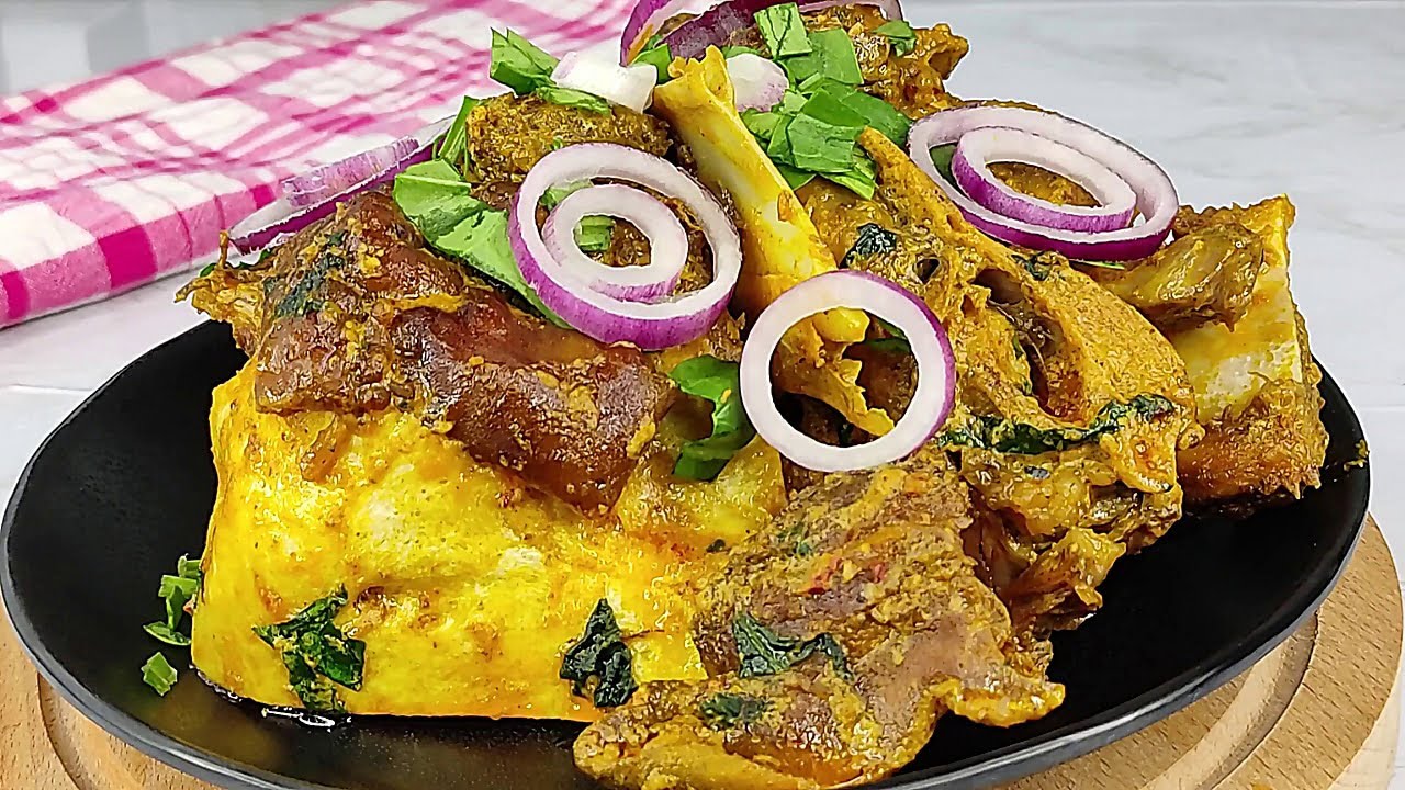 😋 how to prepare spicy isi / ewu goat head recipe💯