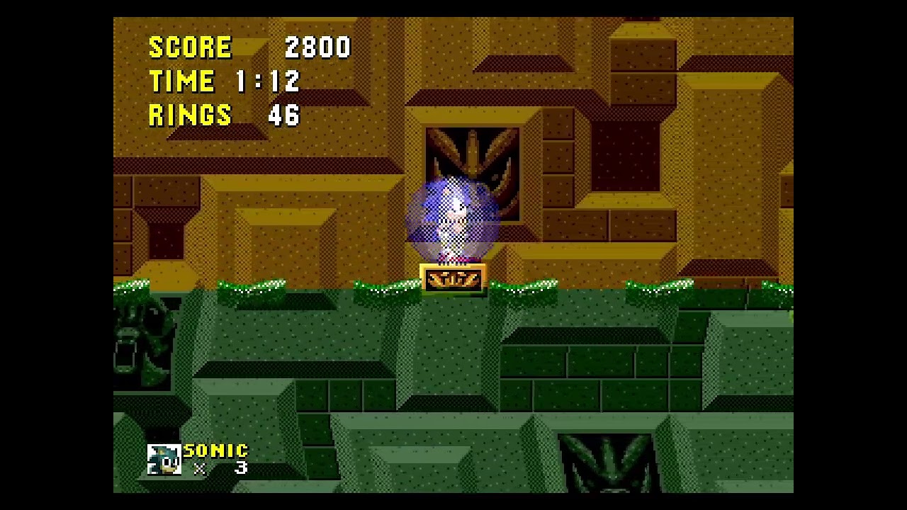Major shortcut in Labyrinth Zone Act 1 - Sonic the Hedgehog