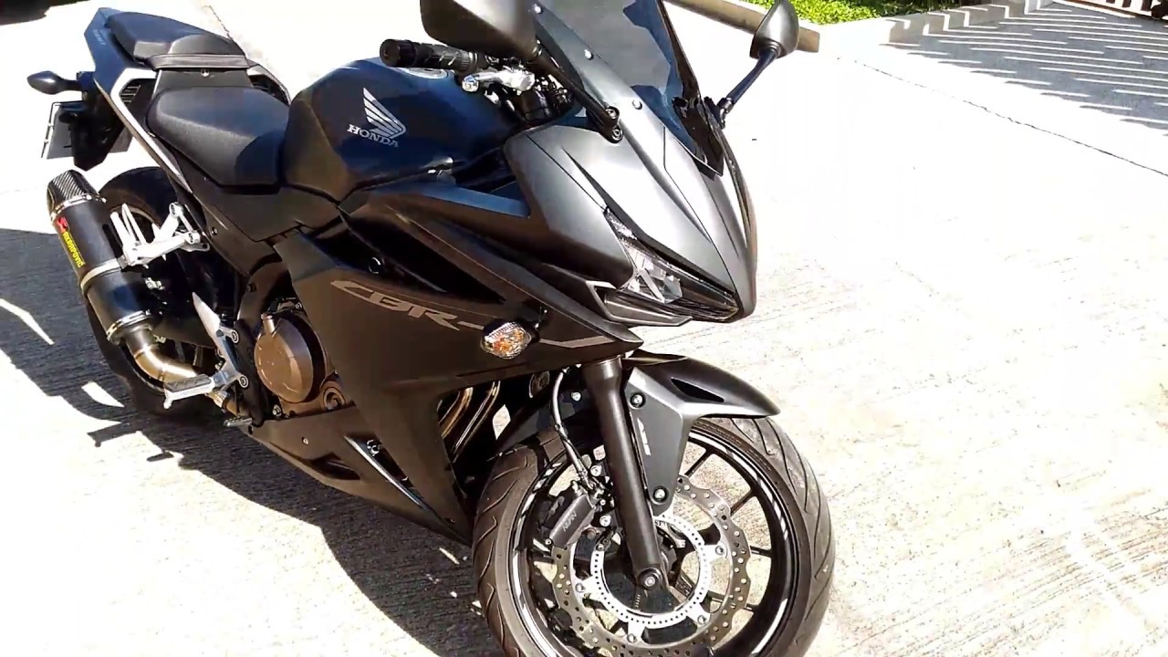 Honda CBR500R (New 2016 Model) Matte Black with mods
