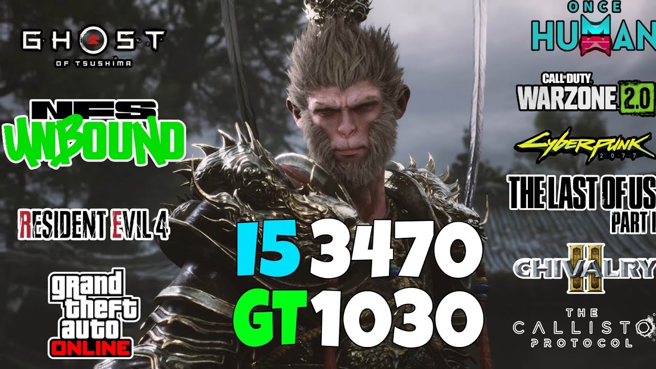 NVIDIA GT 1030 2GB GDDR5 OC + i5 3470 TEST IN 22 GAMES