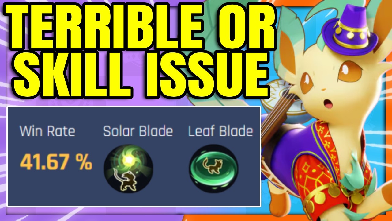 SHOCKING WIN RATE is SOLAR BLADE LEAFEON really this bad?! | Pokemon Unite