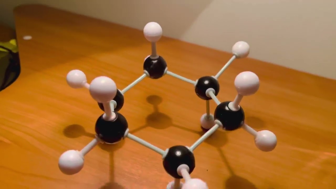 Cyclohexane chair conformation (Axial and Equatorial positions)