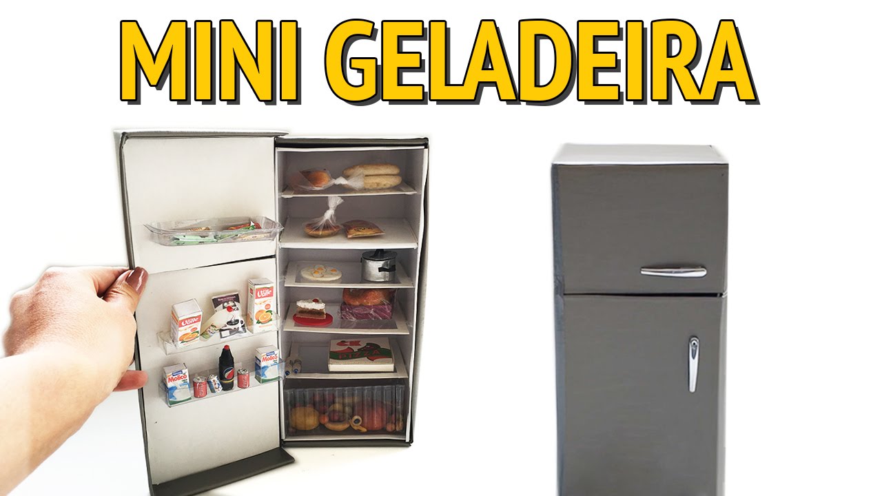 Como Fazer uma Geladeira para Barbie e outras Bonecas com Caixa de Sapato!
