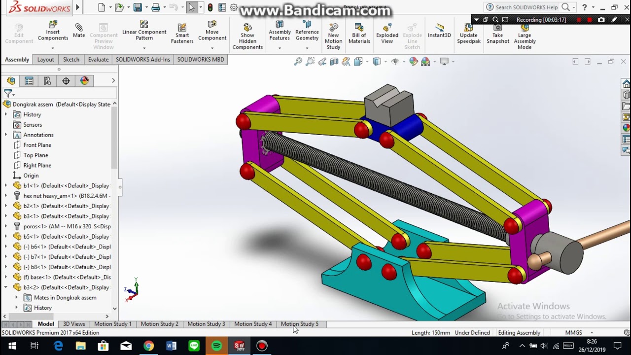 Solidworks Motion Study Tutorials | Belajar Motion Study Cepat