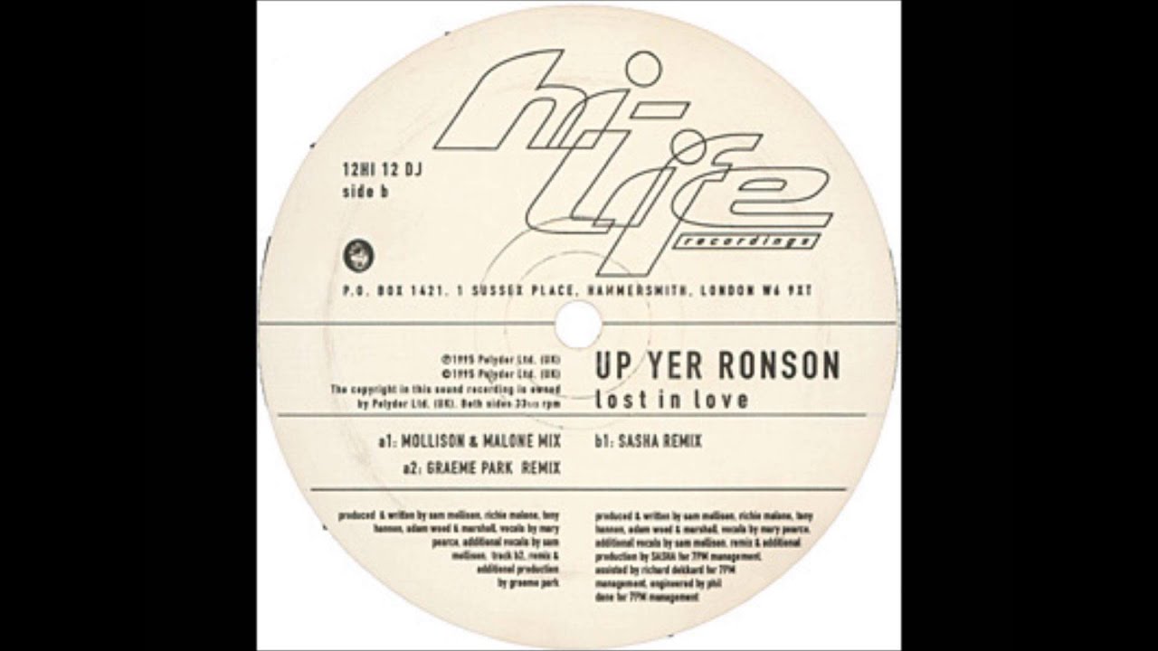 Up Yer Ronson - Lost In Love (Sasha Remix)