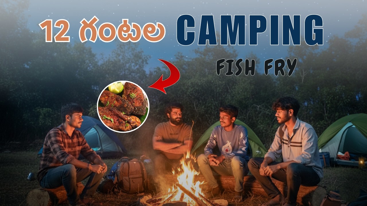 12 HOURS CAMPING GONE WRONG 😳 | Fish Fry in Forest Survival