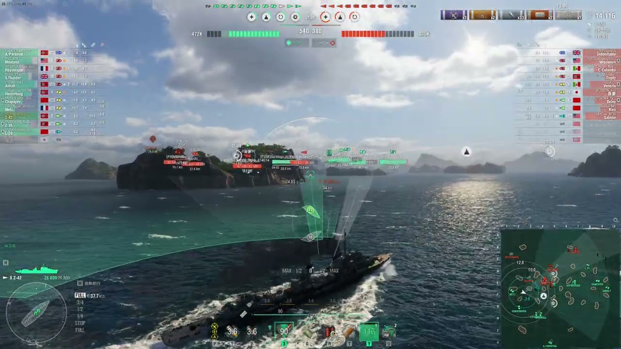 【wows】Z-42: 108k dmg in random battle - World of Warships gameplay part 31