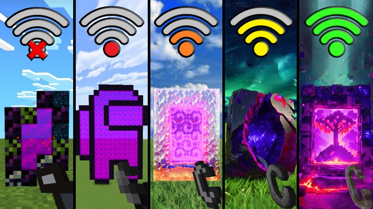 Minecraft Experiment: Nether Portals with Different Wi-Fi