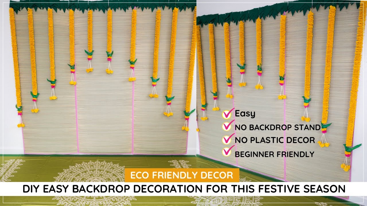 DIY Easy Eco friendly decor for this festive season, No backdrop stand needed and No plastic decor