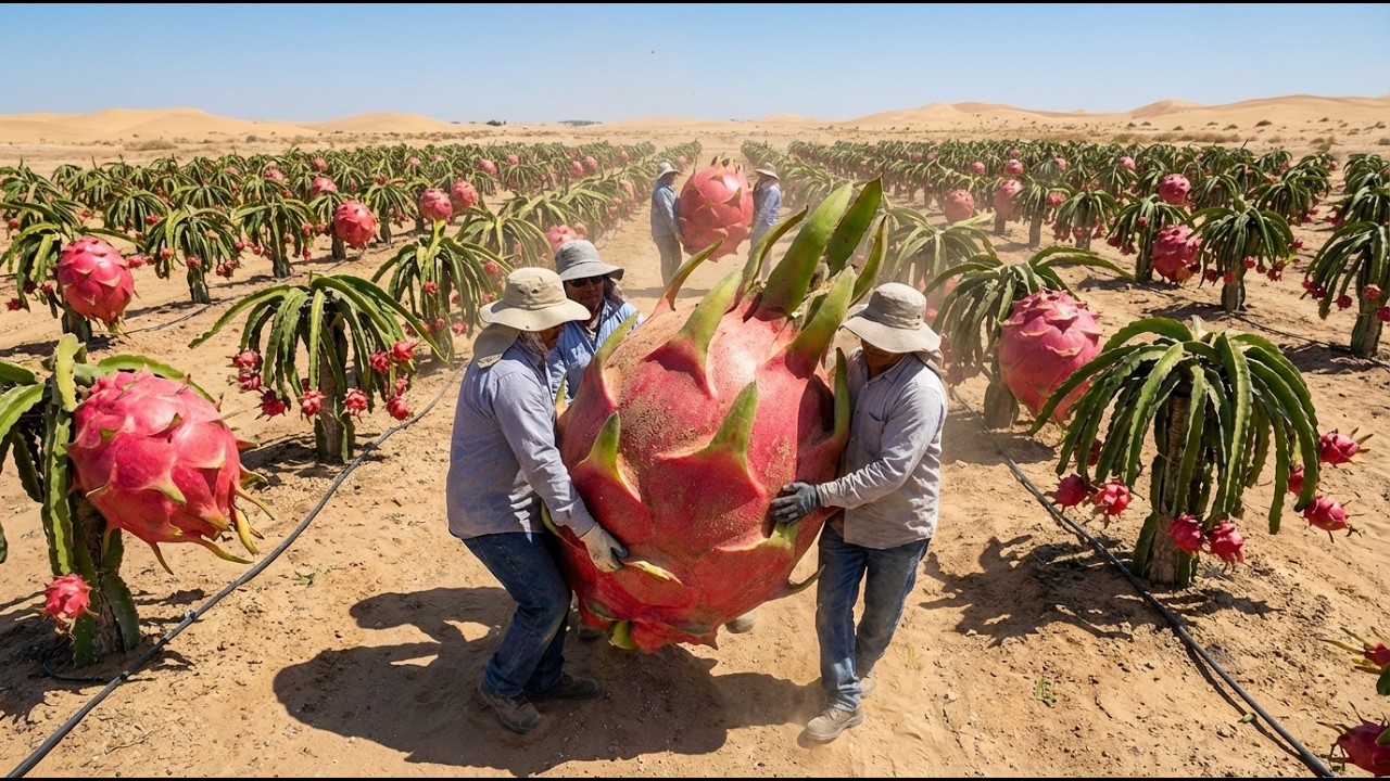 Transforming the Desert Into a Dragon Fruit Orchard – A Rare Agricultural Miracle!