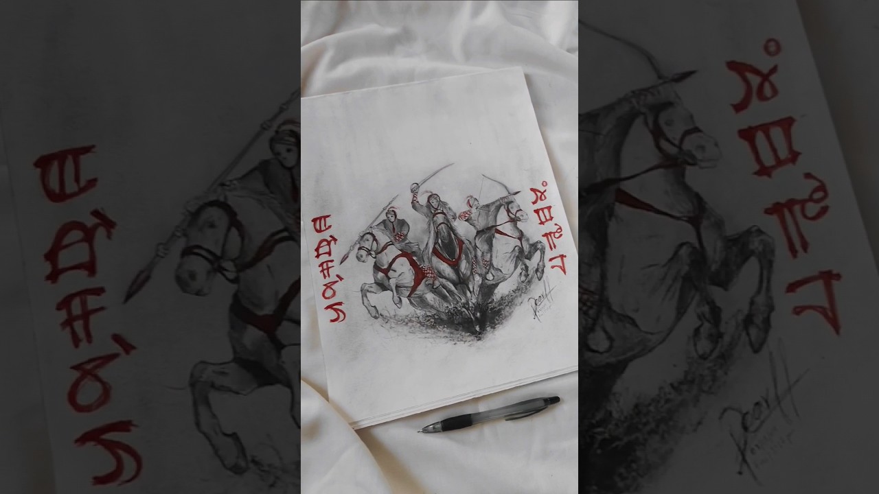 Drawing Arambai Tenggol the warriors of Manipur 🛡⚔️❤ #meitei #pokpi #emana #yaiphare