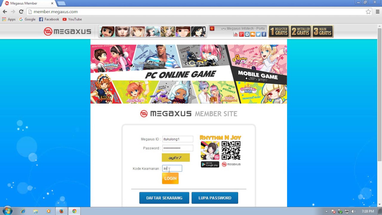 Tutorial cara mengganti password Megaxus