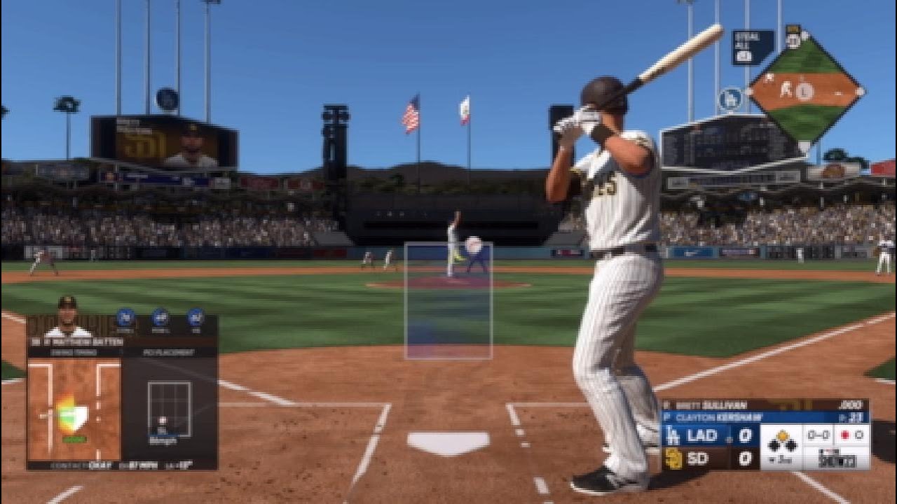 The Show MLB LA Dodgers vs San Diego Padres J. D. Martinez hits a two run home run
