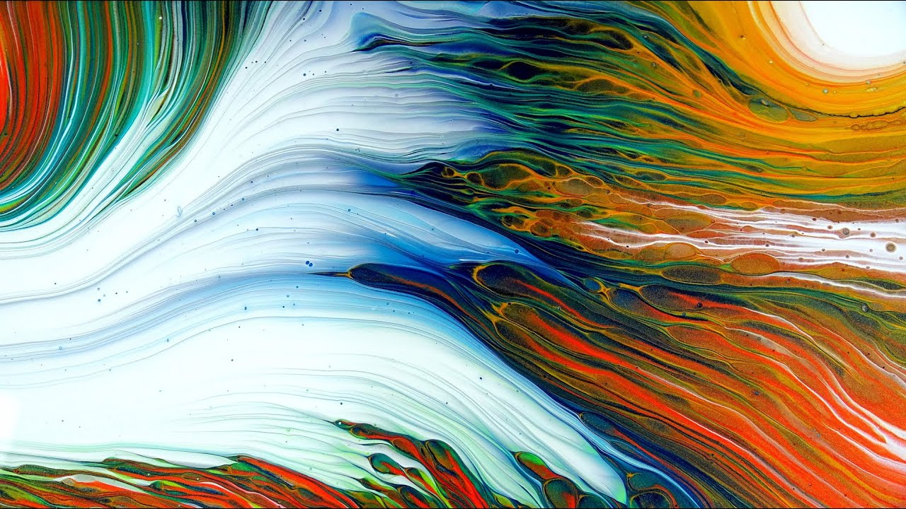 (542) Split cup pour ~ FLUID ART painting ~ #StayCreative ~ Fiona Art