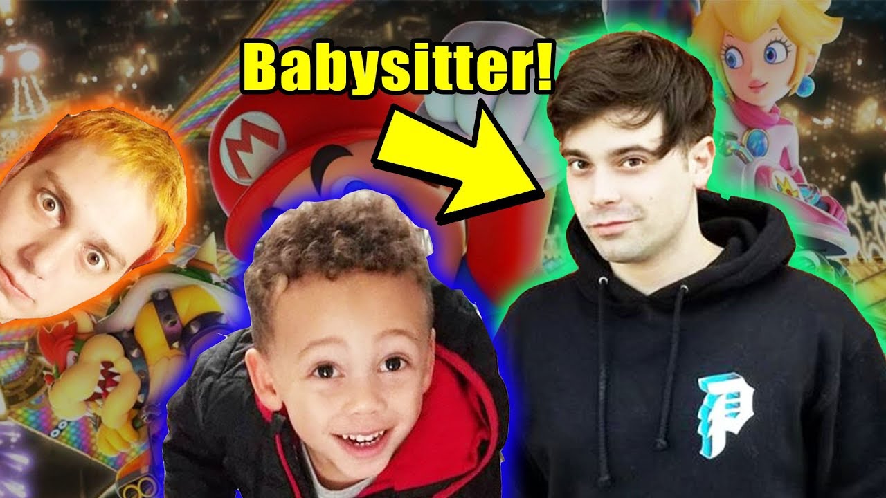 Damien Babysits Tyler and Plays Mario Kart