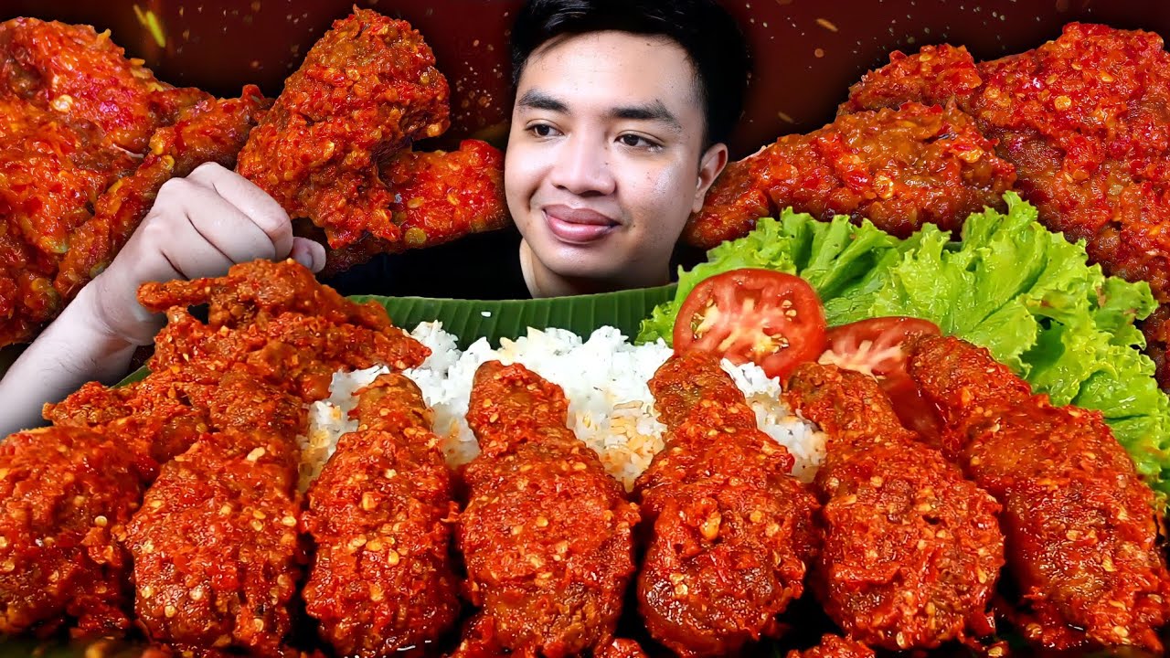 BIKIN NGILER 🔥 MUKBANG AYAM CRISPY BALADO PEDAS + KULIT AYAM SUPER KRISPI