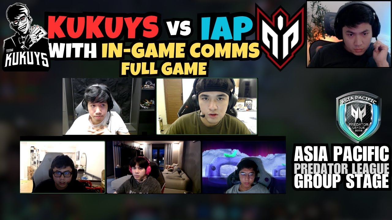KUKUYS VS IAP | WITH IN-GAME COMMS | PREDATOR LEAGUE PH GROUP STAGE | KUKUYS WATCHPARTY | FULL GAME