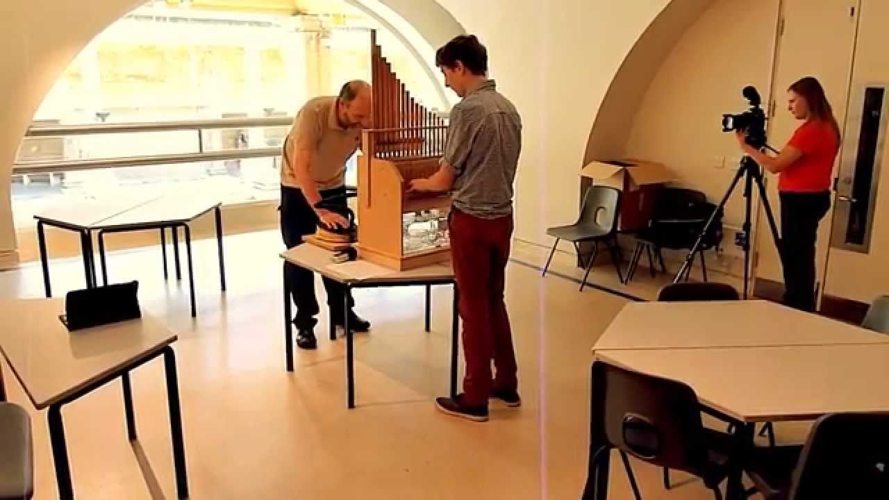 First performance of the reproduction Roman (or Greek) Hydraulis Organ at Bath