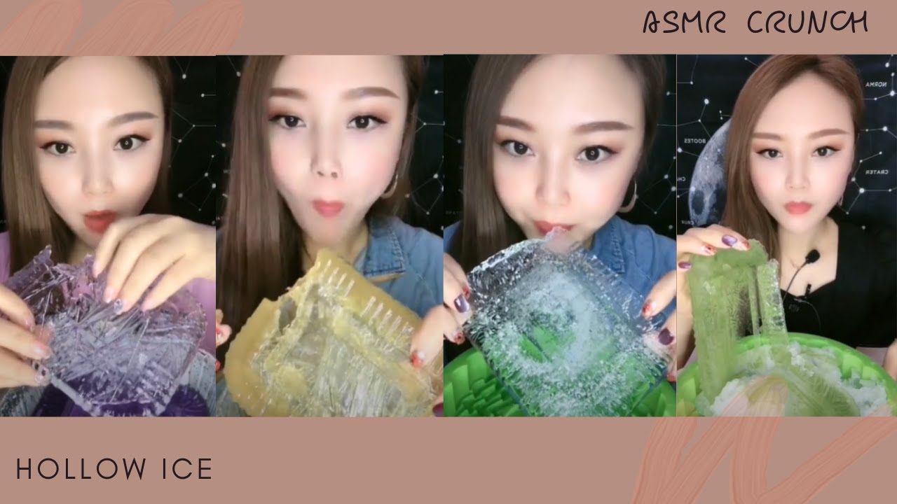 [ASMR] Hollow Ice Eating Sounds|#235 얼음 먹기, едят лед, 氷を食べる/ICE EATING, 冰吃