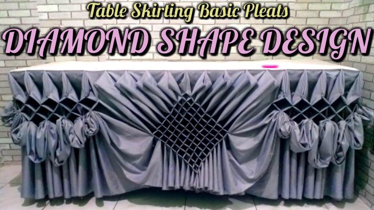 DIAMOND SHAPE DESIGN |Table skirting basic pleats