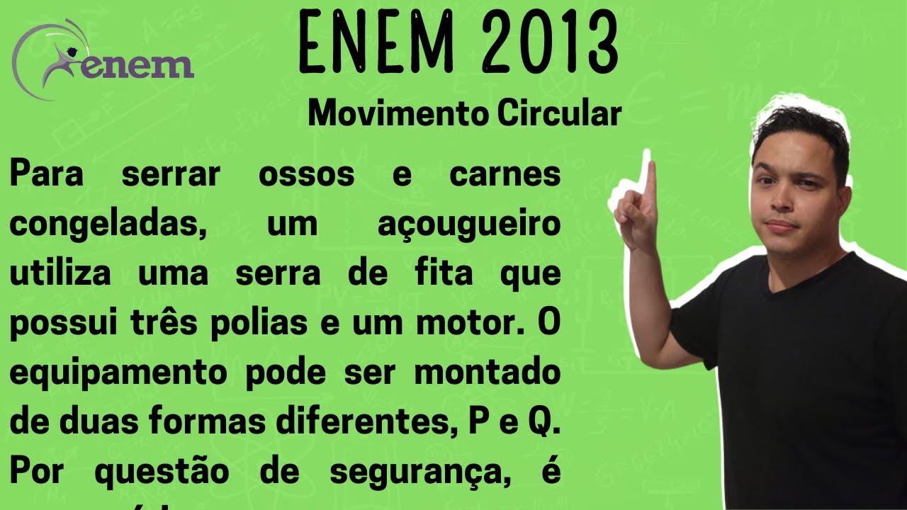 ENEM 2013 - Para serrar ossos e carnes congeladas, um açougueiro utiliza uma serra de fita que