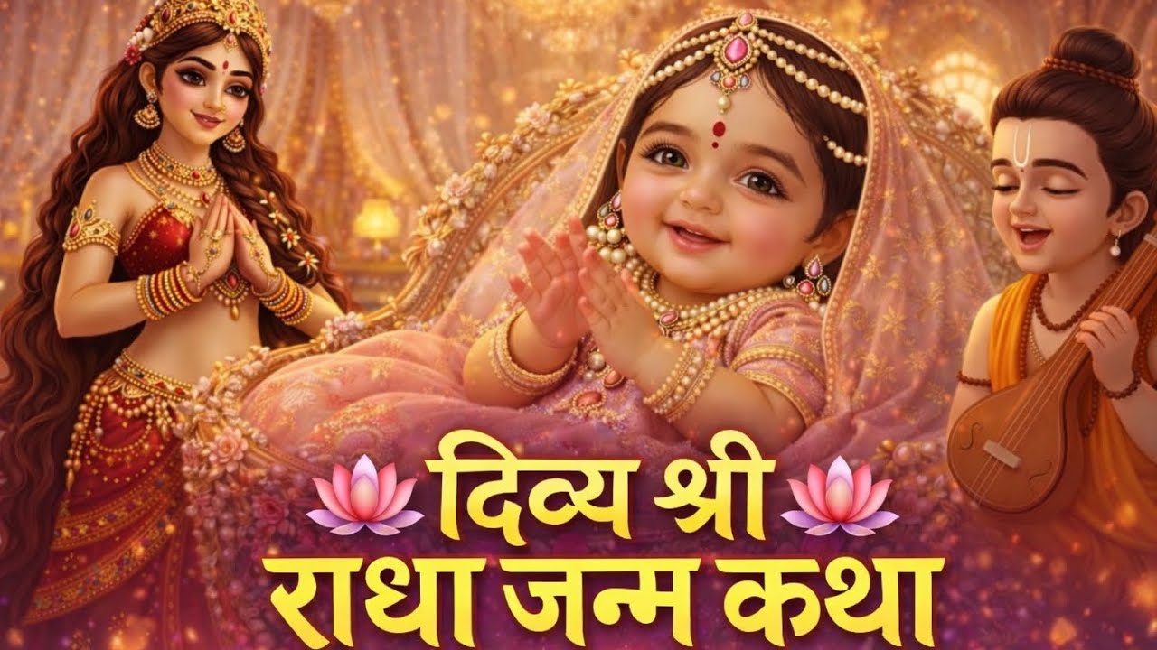 राधा जन्म कथा | Radha Janam Katha | RadhaRani| AI Short Film| #animation #radhakrishna #krishnaleela